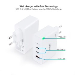 CARGADOR DE PARED TOOQ 100W...
